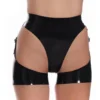High-Shine Latex 3-Piece BDSM Lingerie Set – Harness Bra, Panties & Garter Belt