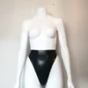 High-Waist Latex Thong – Handmade Glossy Knickers