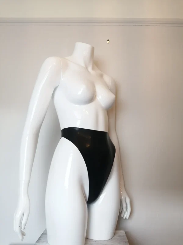 High-Waist Latex Thong – Handmade Glossy Knickers