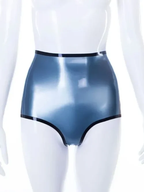 Katya Latex High-Waist Knickers with Optional Crotch Zipper