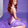 Luxe Lavender Transparent Latex Bodysuit – Spaghetti Straps, High-Cut Leg, Floral Accents