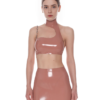 Asymmetric Latex Crop Top with Detachable Chain Strap and High Collar