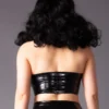 Sweetheart Neckline Latex Bandeau Bra – Strapless Slip-On Top