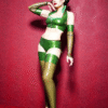 Burlesque Ruffle Back Latex Briefs – Shamrock & Emerald Green