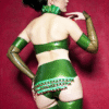 Burlesque Ruffle Back Latex Briefs – Shamrock & Emerald Green
