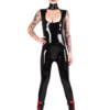 Empowered Latex Catsuit with Neck Entry and Cleavage Cutout – Handmade 100% Natural Rubber