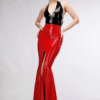 Diva High-Waist Latex Mermaid Skirt with Front Slit
