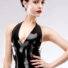 Belle Halter Latex Top – Adjustable Neck, Low Back Design