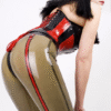 Jamie Latex Underbust Corset – Steel Boned with Front Busk & Rear Lacing