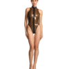 Transparent High-Leg Zip-Up Latex Bodysuit – Brazilian Back