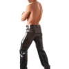 Men’s Black Latex Jeans with Pockets and Belt Loops